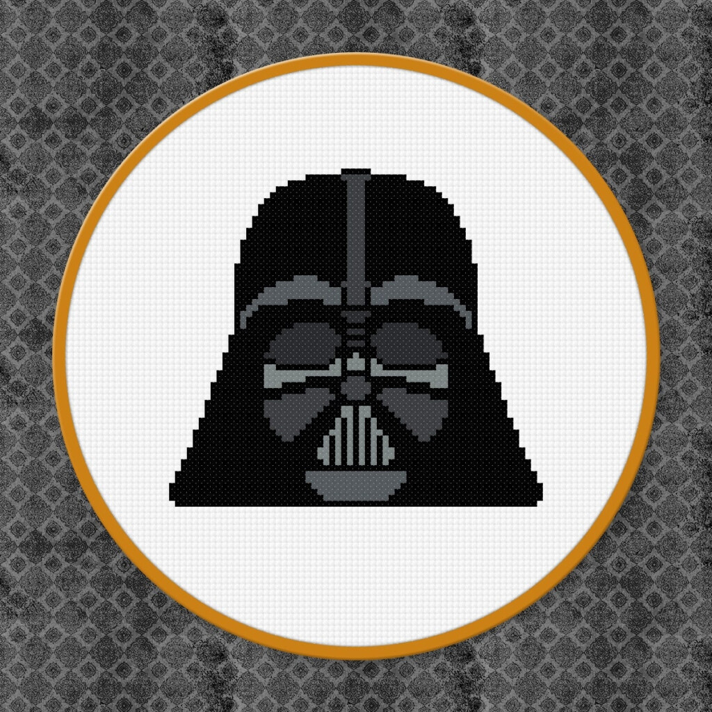 Star Wars Cross Stitch Pattern Darth Vader Cross Stitch - Darth Vader Cross Stitch Pattern Free