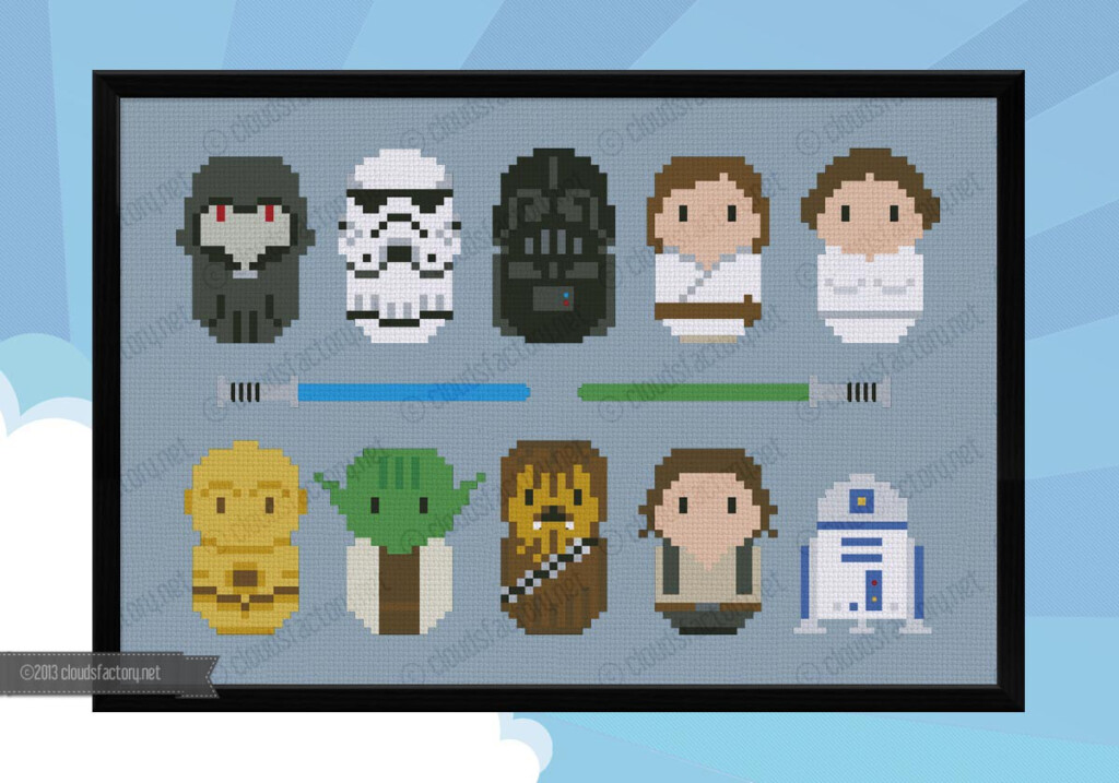 Star Wars Original Trilogy Digital Cross Stitch Pattern - Star Wars Cross Stitch Pattern Books
