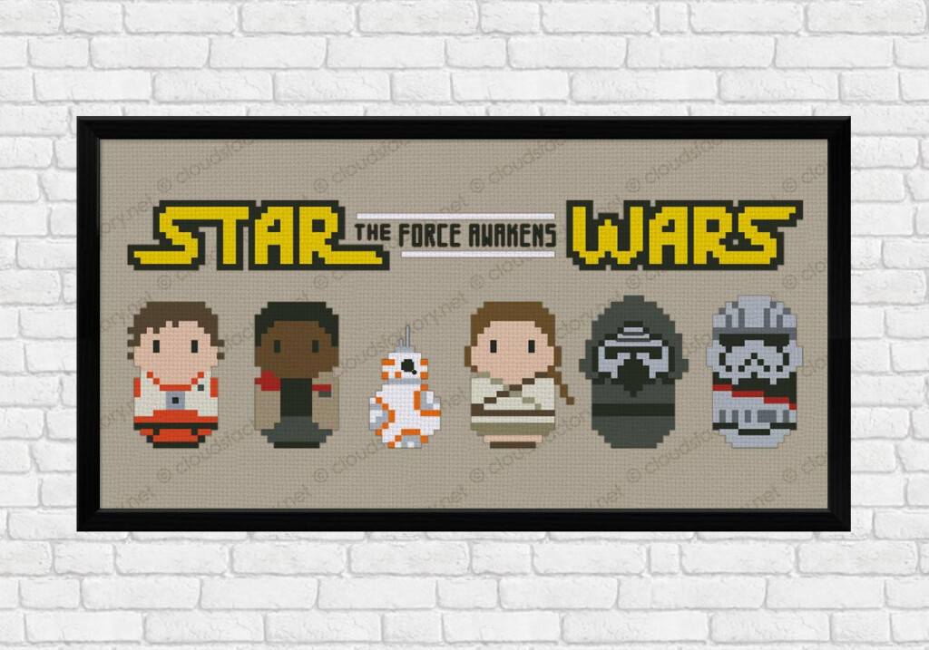 Star Wars The Force Awakens Digital Cross Stitch Pattern - Star Wars Cross Stitch Pattern Books