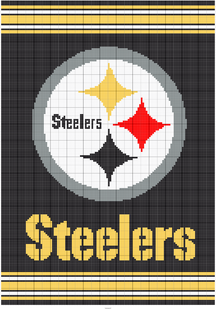 Steelers Designed By Julie Powers Stitch Fiddle Stitch Fiddle  - Steelers Cross Stitch Patterns Free