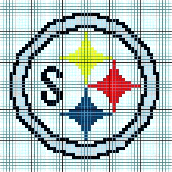 Steelers Graph Pittsburgh Steelers Crochet Cross Stitch Graph Pattern  - Steelers Cross Stitch Patterns Free