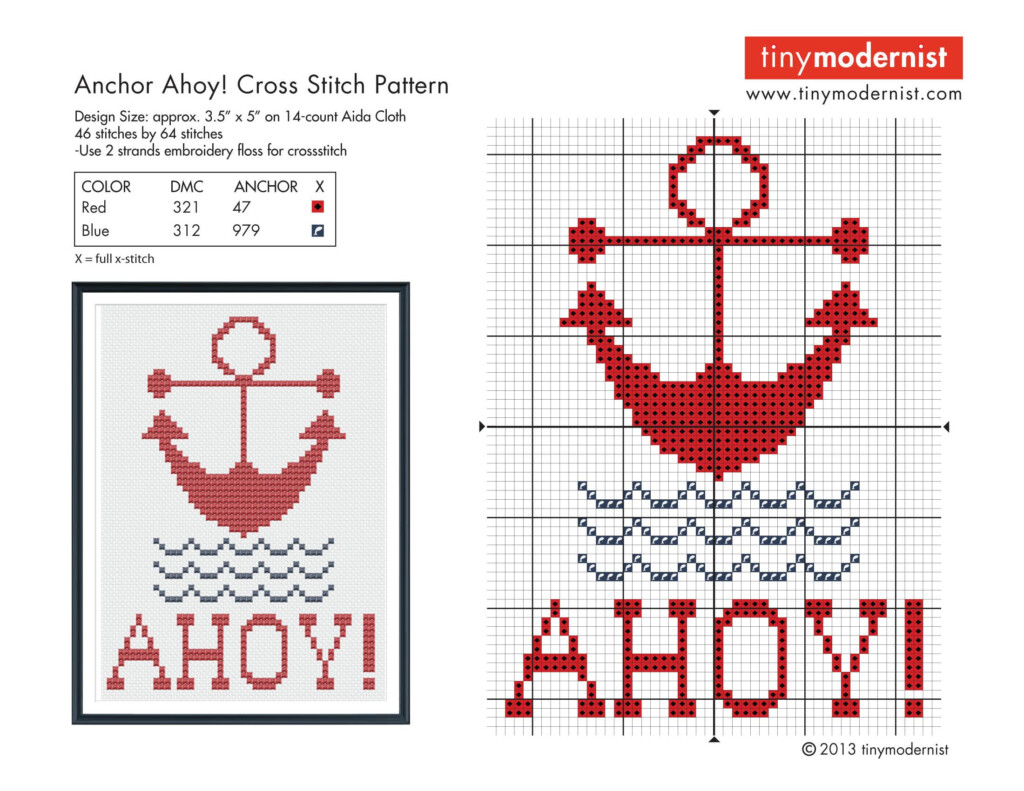 Stitch Chart Anchor Cross Stitch Patterns Free Download Pdf - Anchor Free Cross Stitch Patterns
