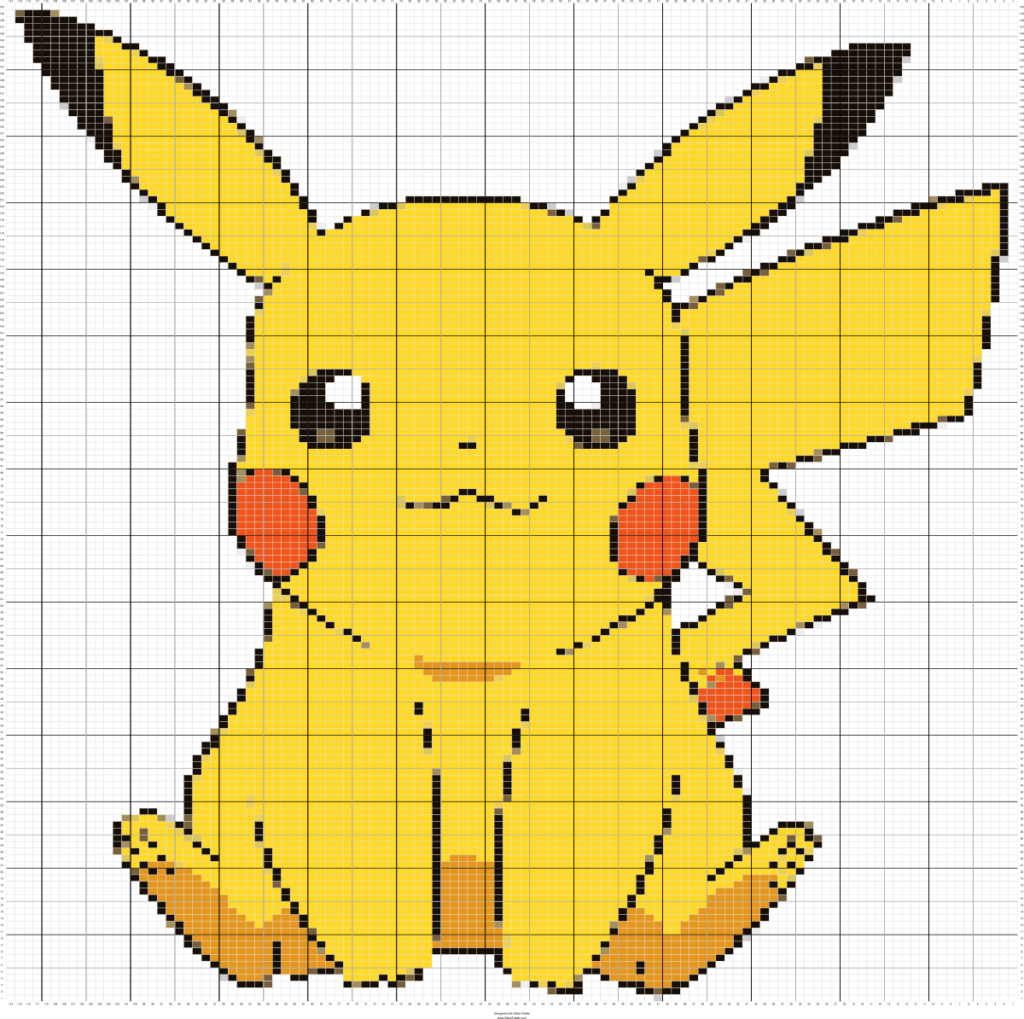Stitch Fiddle Pikachu Cross Stitch Pattern Pikachu Cross Stitch  - Pikachu Cross Stitch Pattern Free