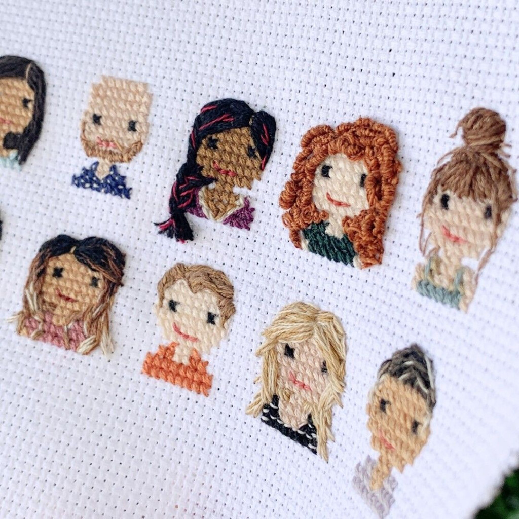 Stitch People Cross Stitch Family Portraits Diy Cross Stitch Cross  - Simple Cross Stitch People Patterns