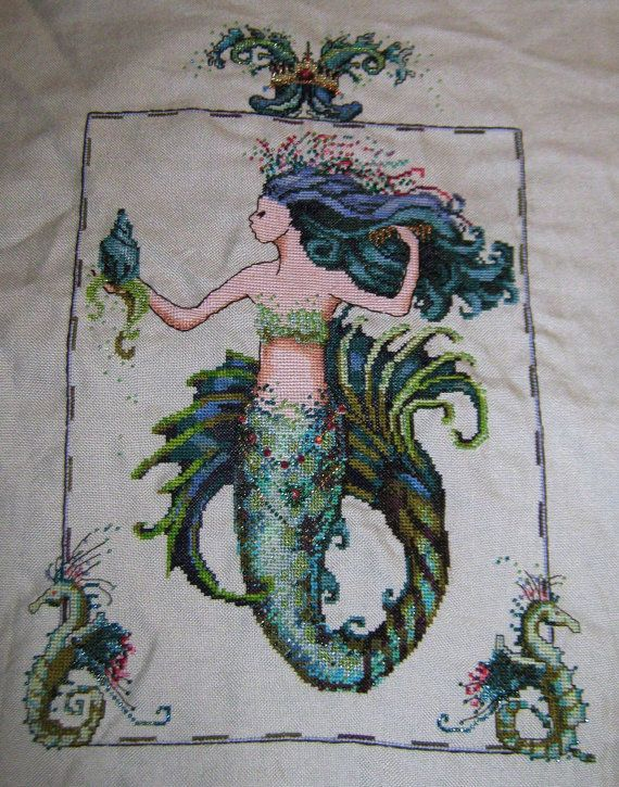Stitched To Order Mirabilia Bluebeard s Princess Mirabella MD 98  - Mira Bella Cross Stitch Patterns