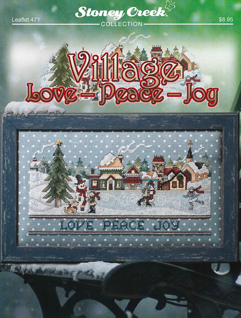 Stoney Creek Village Love Peace Joy Cross Stitch Pattern 123Stitch - Stoney Creek Cross Stitch Patterns