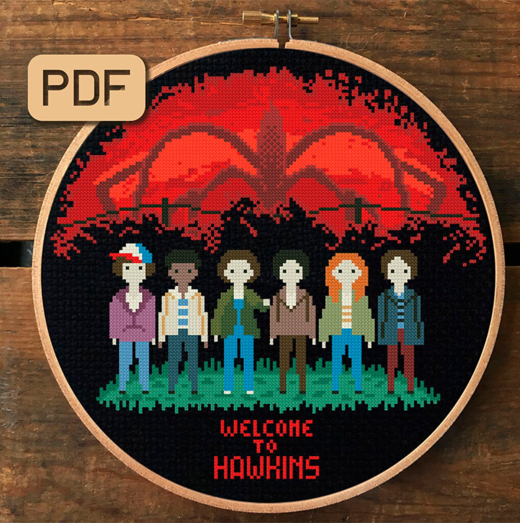 Stranger Things Cross Stitch Pattern Pdf Etsy - Stranger Things Cross Stitch Pattern