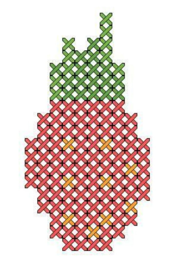 Strawberry Cross Stitch Coaster free Pattern Craft With Cartwright - Free Cross Stitch Coaster Patterns