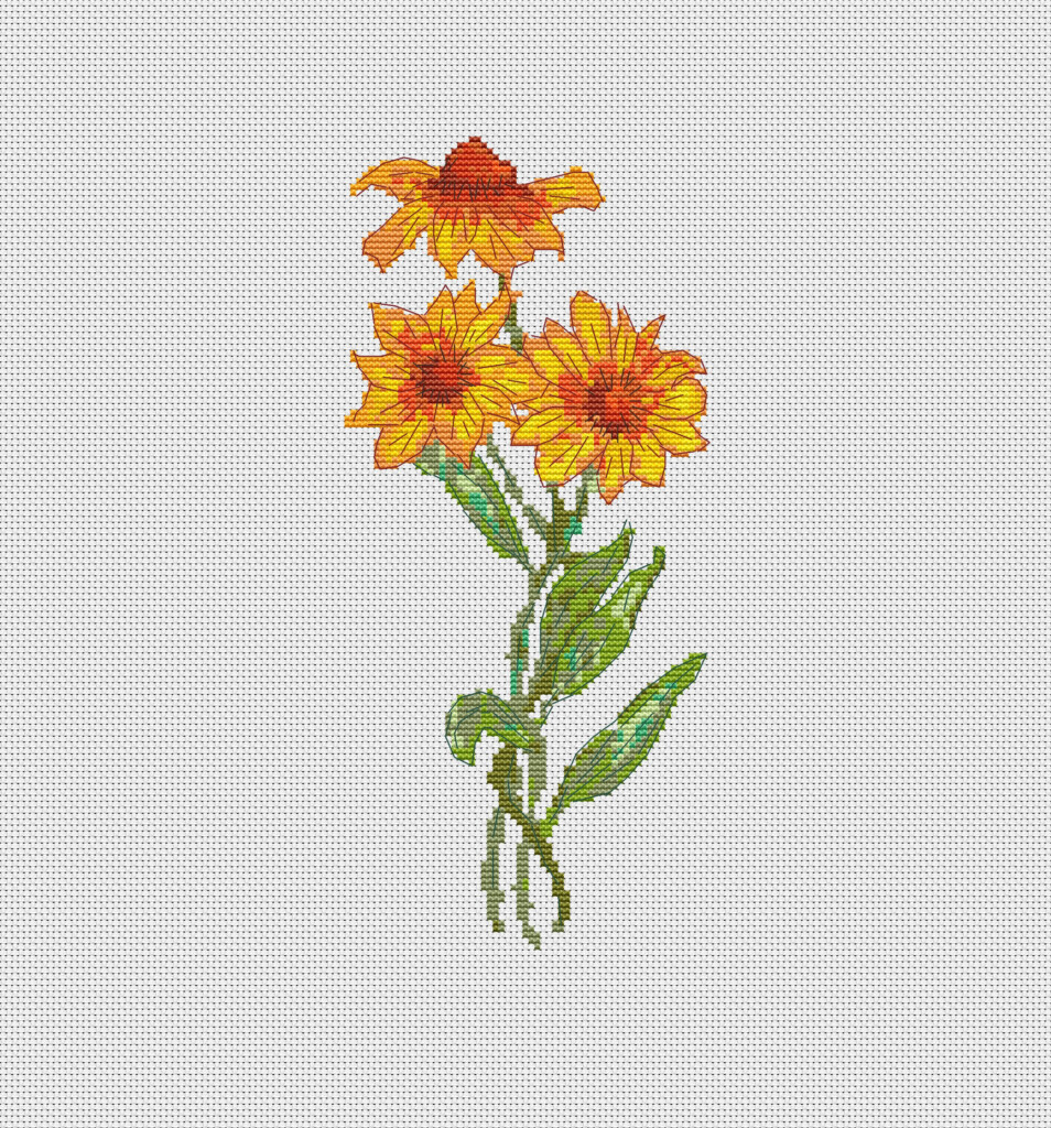 Sunflower Counted Cross Stitch Pattern PDF 358847 Designs Design  - Free Counted Cross Stitch Patterns Pdf