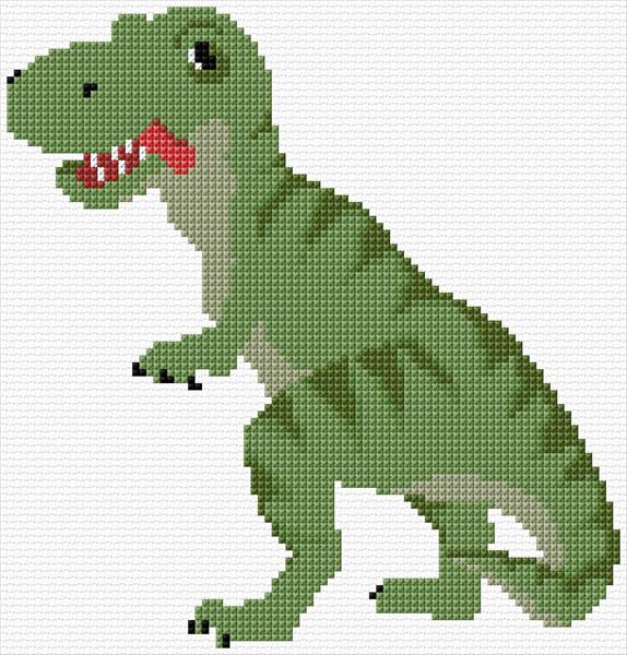 T Rex Cross Stitch Designs - T Rex Cross Stitch Pattern