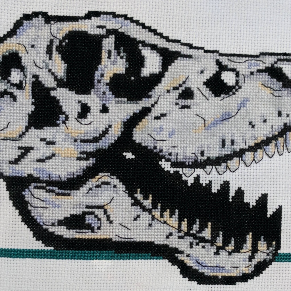 T rex Dinosaur Skull Cross Stitch Pattern PDF Modern Cross Etsy - T Rex Cross Stitch Pattern