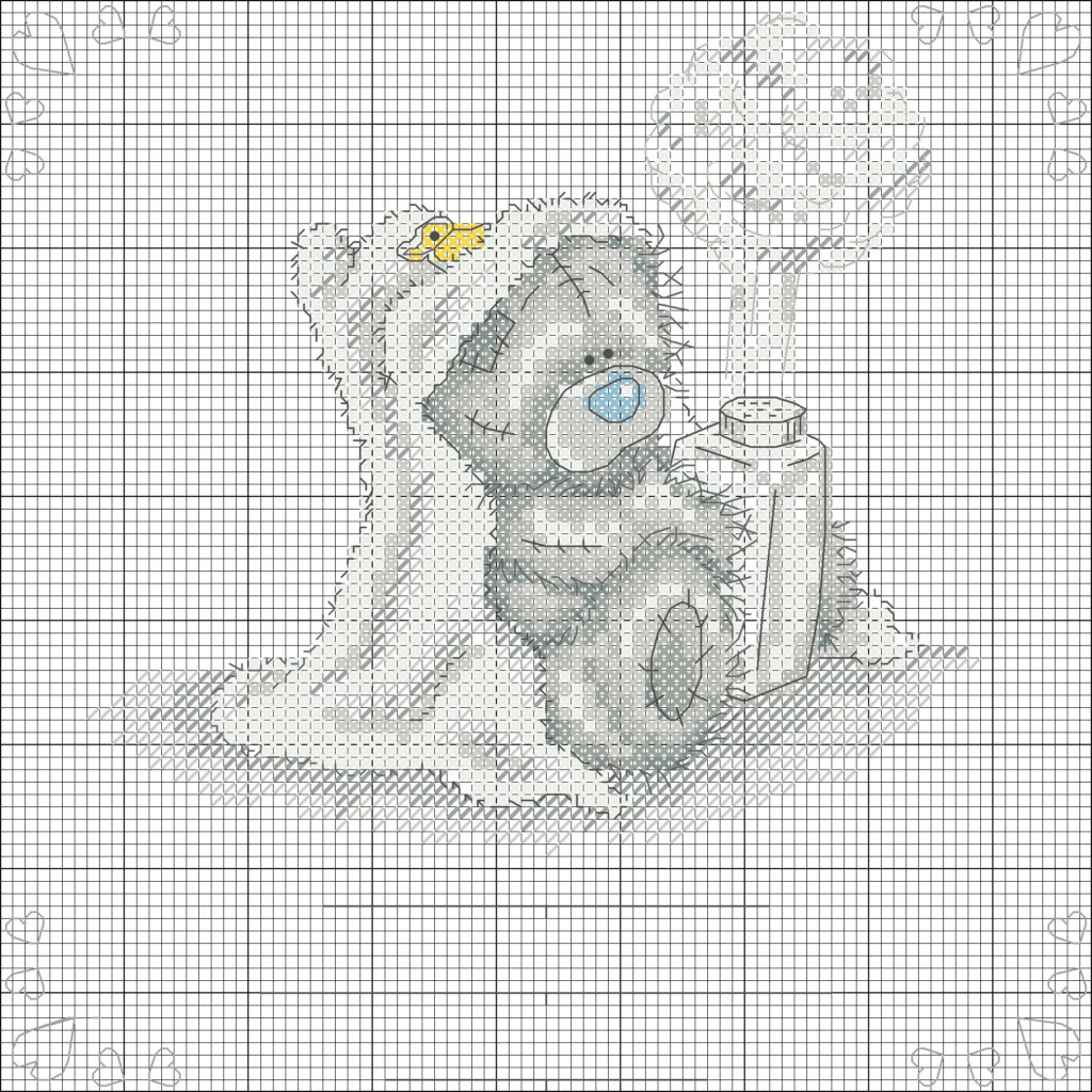 Tatty Teddy TT103 Baby Powder Cross stitch I d Give My Right Arm For  - Cross Stitch Tatty Teddy Pattern Free