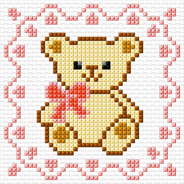Teddy Bear Girl Cross Stitch Designs - Teddy Bear Cross Stitch Patterns Free