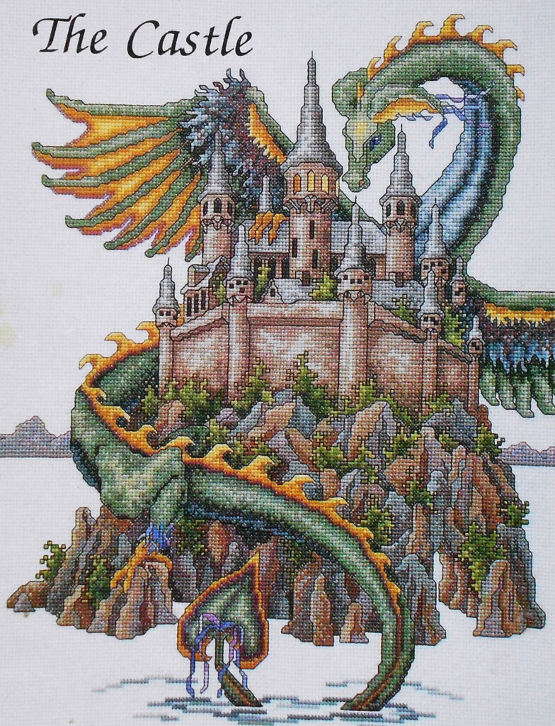 Teresa Wentzler DREAMSCAPE THE CASTLE Dragon Mythical Counted Cross  - Teresa Wentzler Cross Stitch Patterns