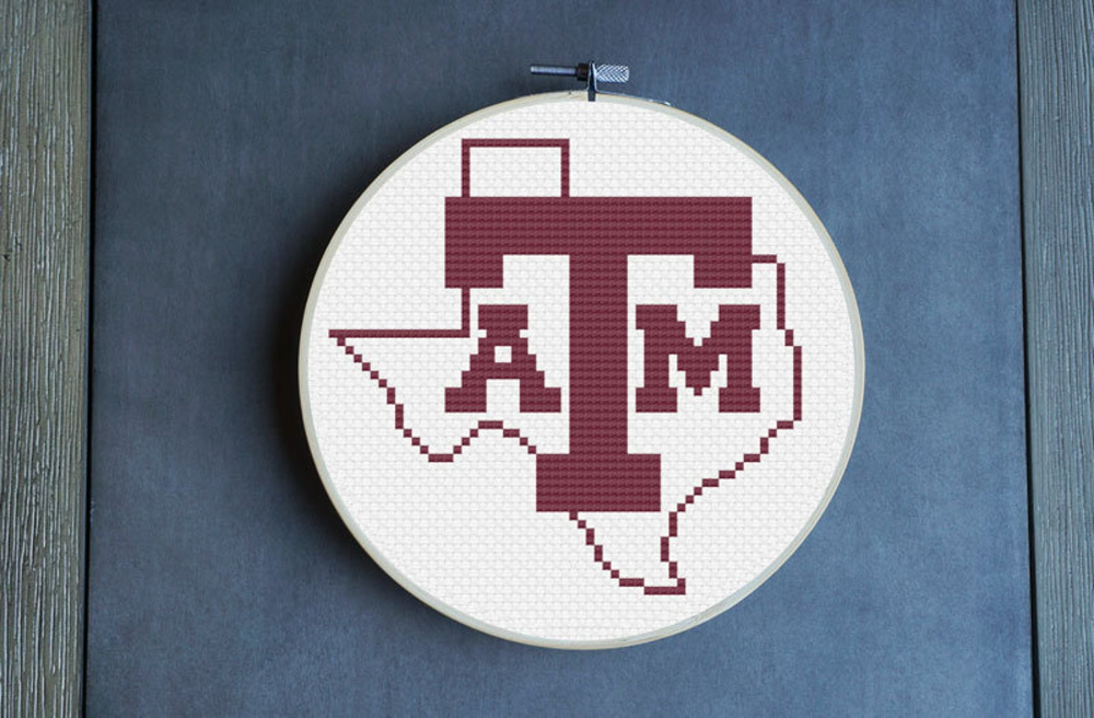 Texas A M University Cross Stitch Pattern Etsy Cross Stitch Stitch  - Texas A&m Cross Stitch Patterns