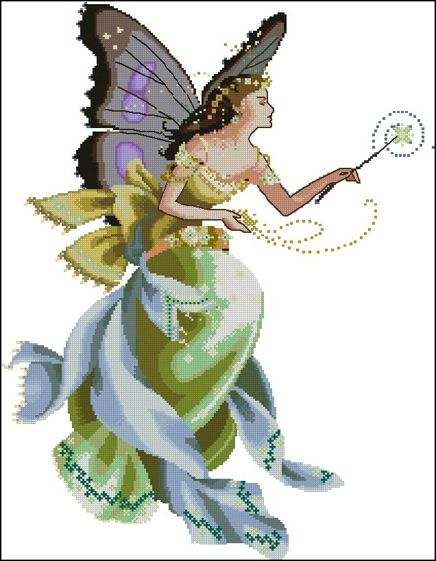 The Cottage Garden Fairy By Mirabella Cross Stitch Fairy Cross  - Mira Bella Cross Stitch Patterns