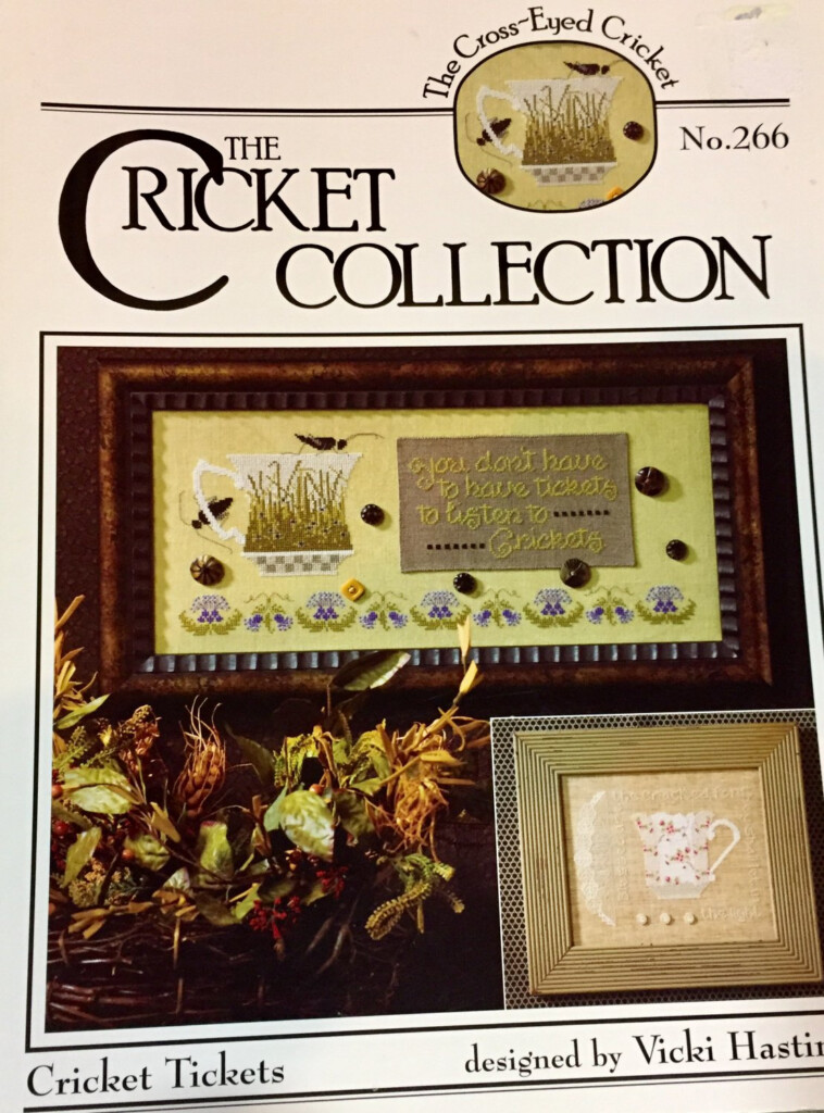 The Cricket Collection 266 Cricket Tickets Cross Stitch Pattern - Cricket Collection Cross Stitch Patterns