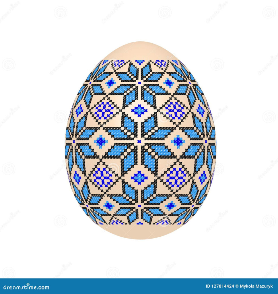 The Easter Egg With Ukrainian Cross stitch Ethnic Pattern Stock Vector  - Ukrainian Easter Egg Cross Stitch Patterns