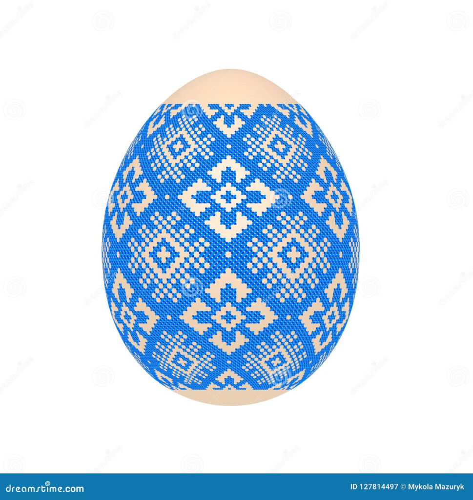 The Easter Egg With Ukrainian Cross stitch Ethnic Pattern Stock Vector  - Ukrainian Easter Egg Cross Stitch Patterns