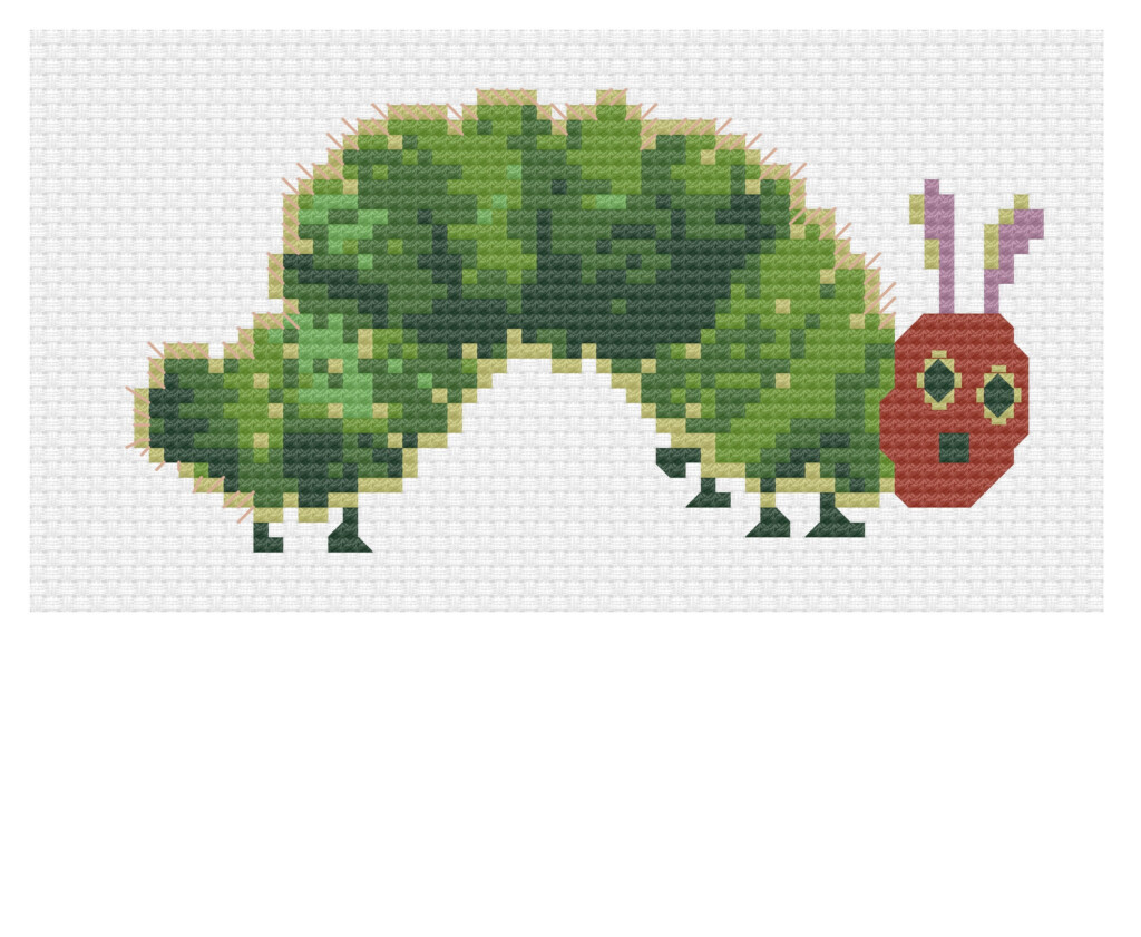 The Hungry Caterpillar Cross Stitch Pattern Inspired By The Etsy - Hungry Caterpillar Cross Stitch Pattern