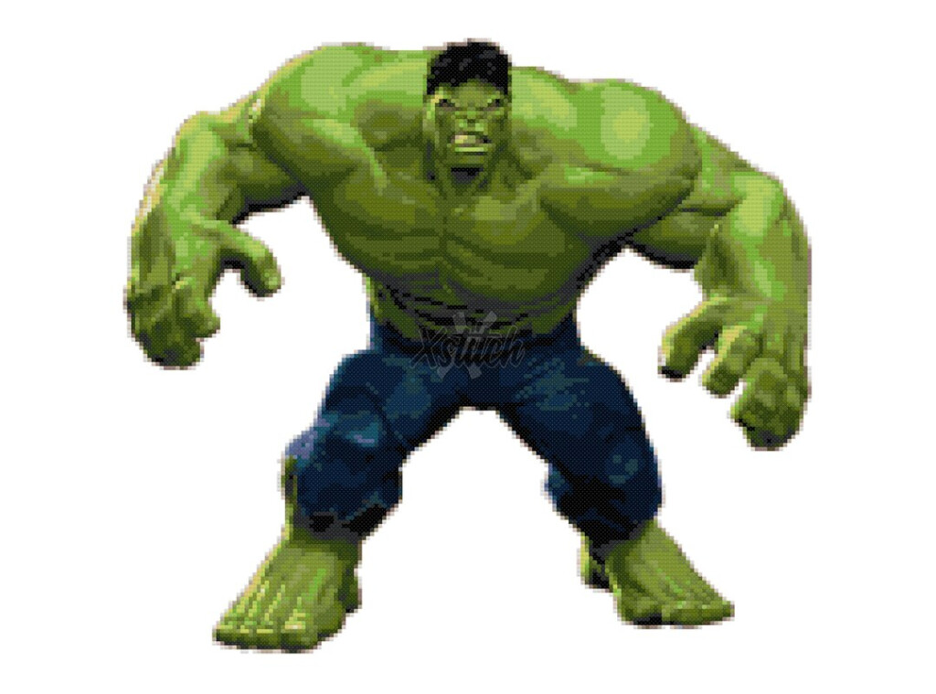 The Incredible Hulk Cross Stitch Pattern Etsy - Incredible Hulk Cross Stitch Pattern