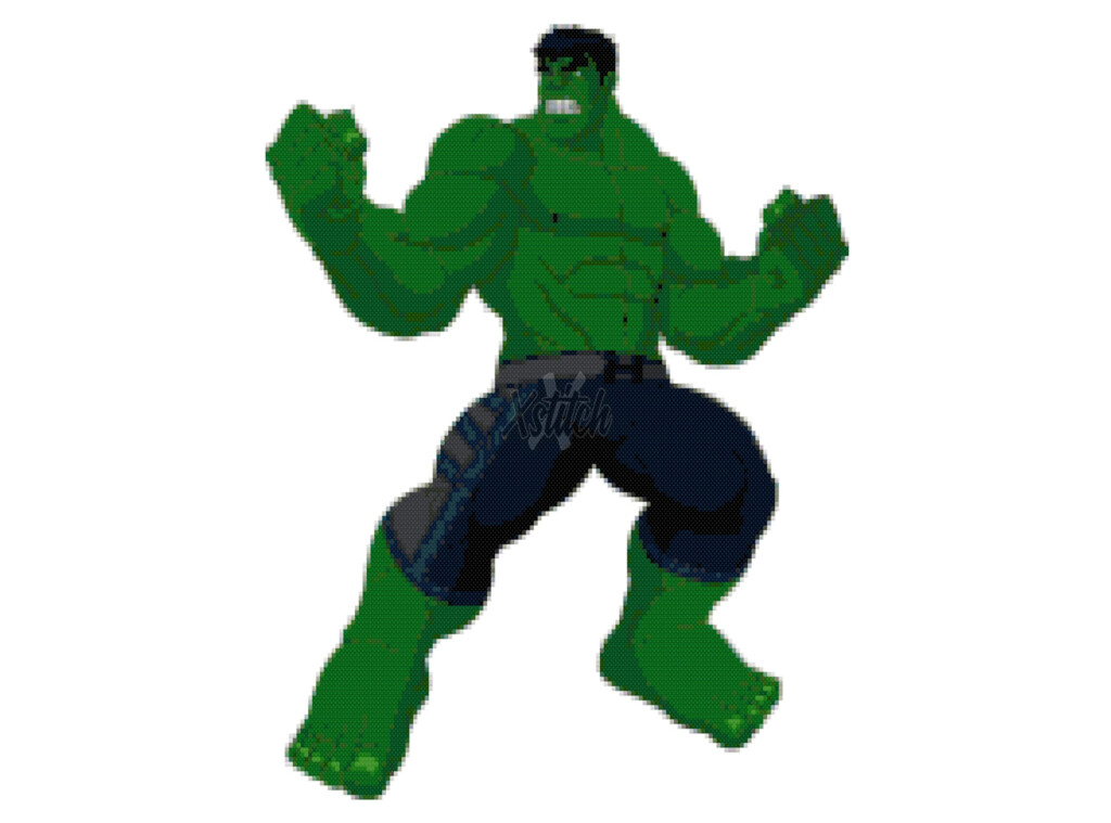 The Incredible Hulk Cross Stitch Pattern Etsy - Incredible Hulk Cross Stitch Pattern