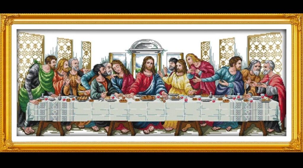 The Last Supper Counted Cross Stitch DIY Kit By AngelasHandcrafts - The Last Supper Cross Stitch Pattern