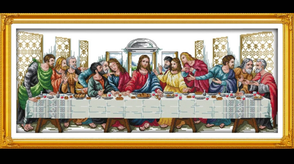 The Last Supper Counted Cross Stitch DIY Kit By AngelasHandcrafts - The Last Supper Counted Cross Stitch Pattern