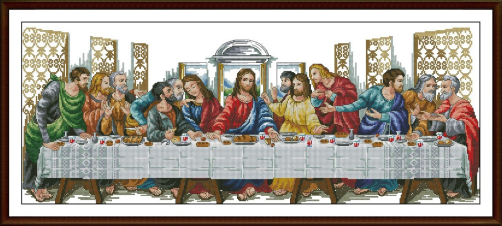 The Last Supper Cross Stitch Pattern counted Cross Stitch xstitch  - The Last Supper Counted Cross Stitch Pattern