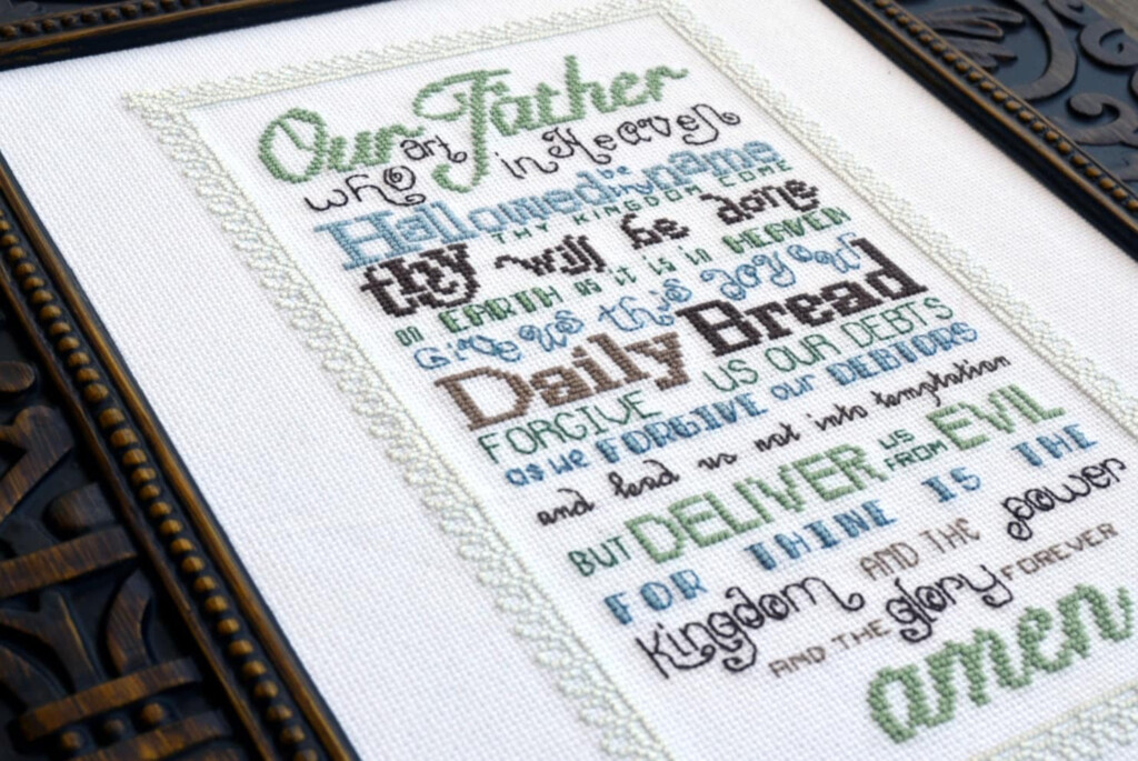 The Lord s Prayer Cross Stitch Pattern - The Lord's Prayer Cross Stitch Pattern Free