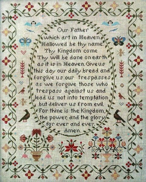 The Lord s Prayer Cross Stitch Pattern By Lila s Studio variant 23 1454  - The Lord's Prayer Cross Stitch Pattern Free