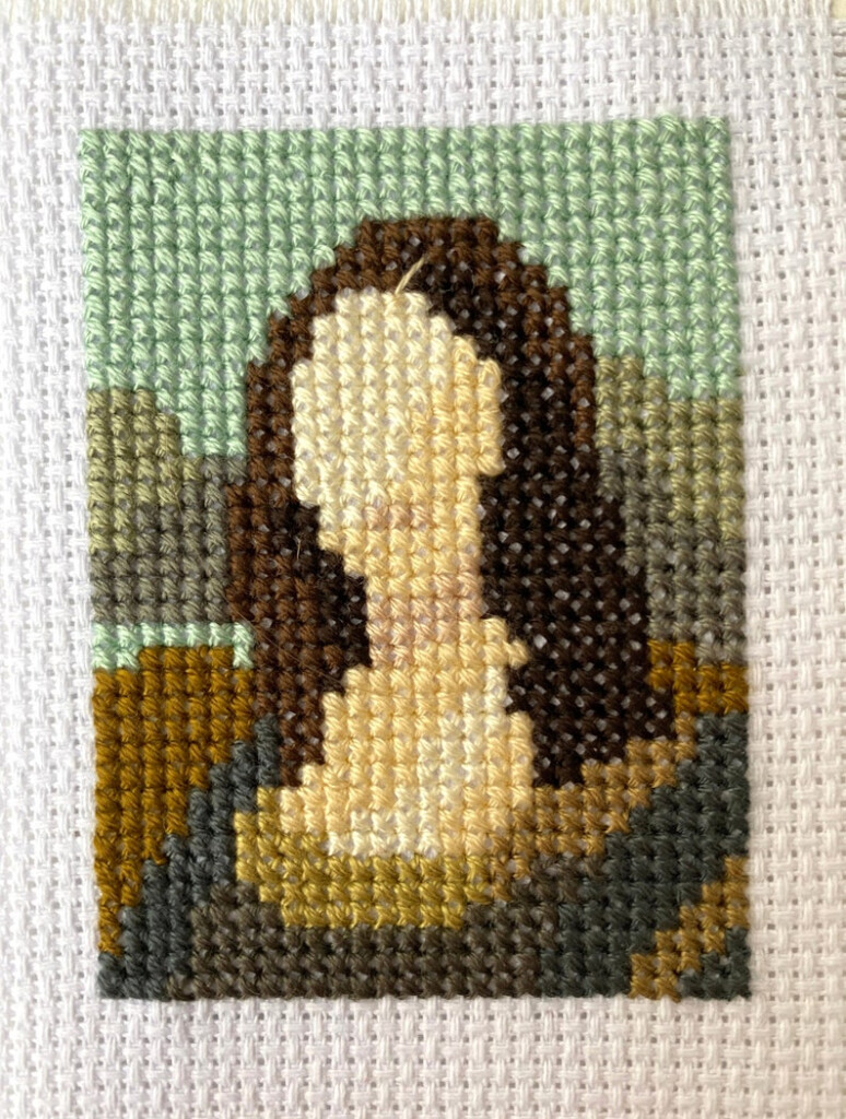 The Mona Lisa Cross stitch Pattern Mini Art PDF Download Etsy - Mona Lisa Cross Stitch Pattern Free