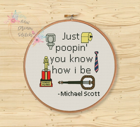 The Office Cross Stitch Pattern TV Show Best Quotes Cross Etsy - The Office Cross Stitch Pattern Free