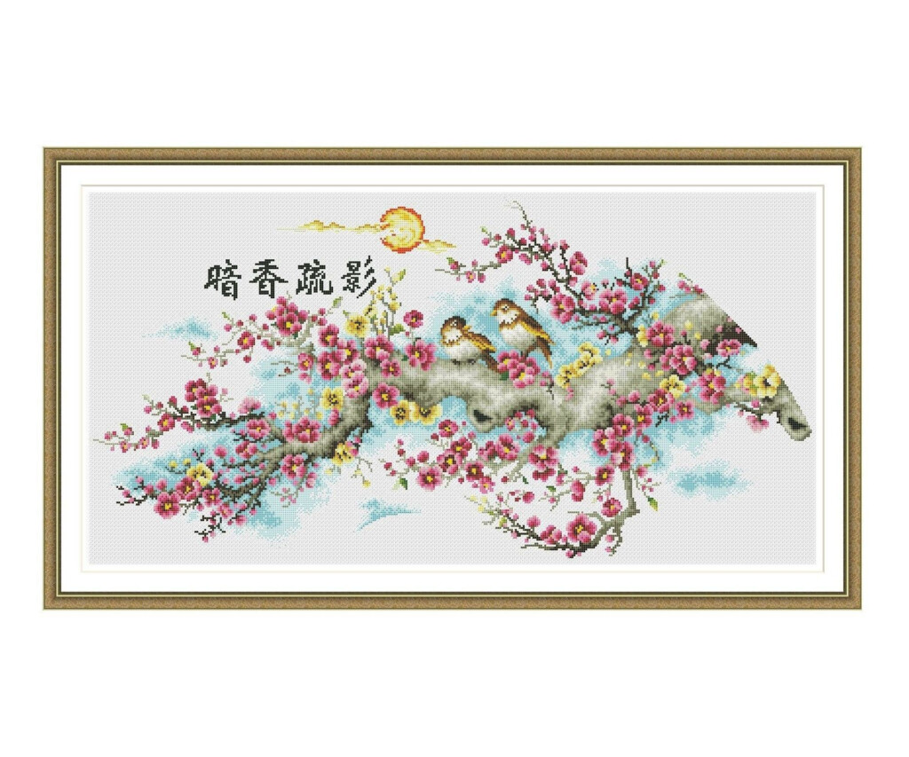  The Pattern You Get Black And White Color with Black Symbols  - Chinese Cross Stitch Patterns Free