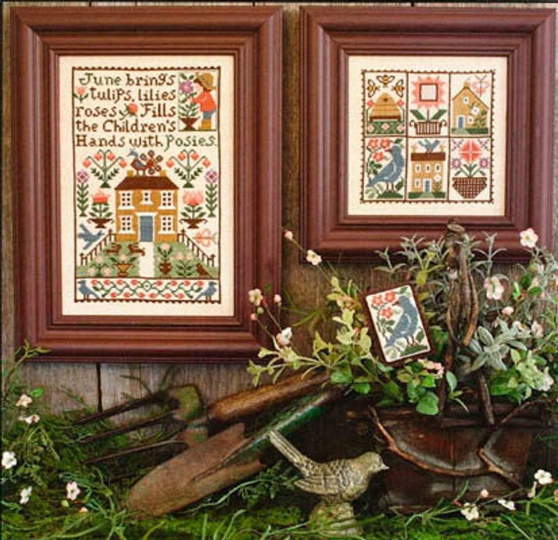 The Prairie Schooler JUNE Counted Cross Stitch Pattern Etsy - Prairie Schooler Cross Stitch Patterns