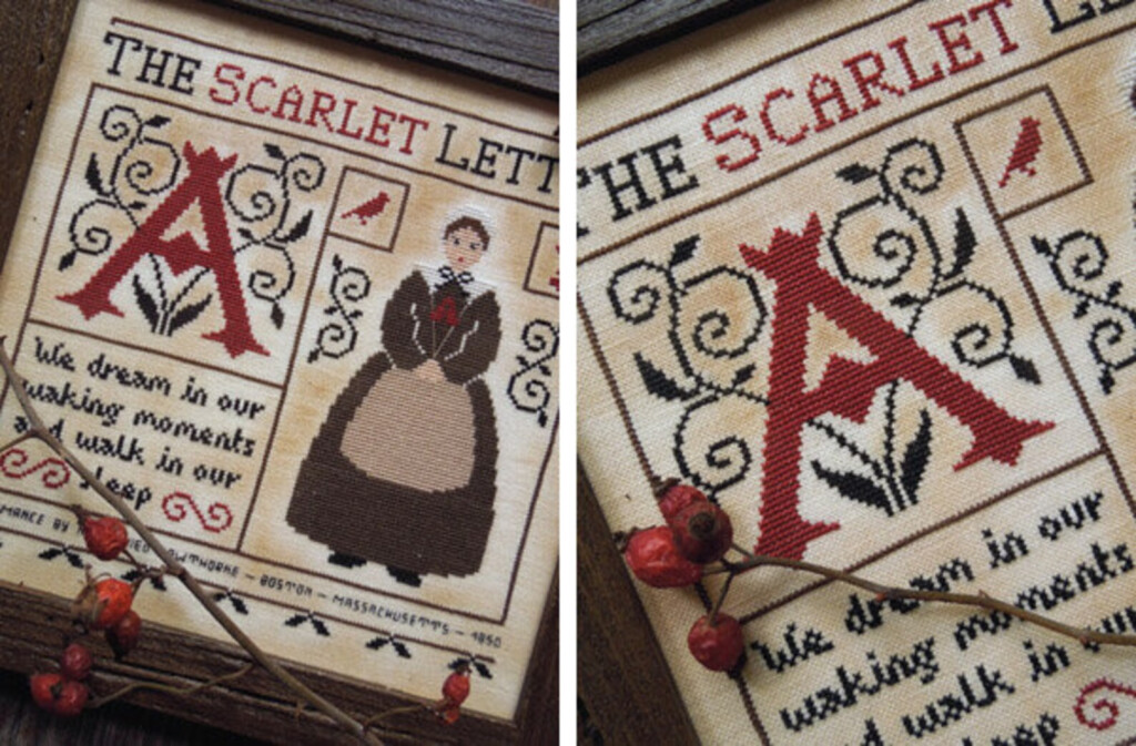The Scarlet Letter PDF DIGITAL Cross Stitch Pattern Etsy - Scarlet Letter Cross Stitch Patterns