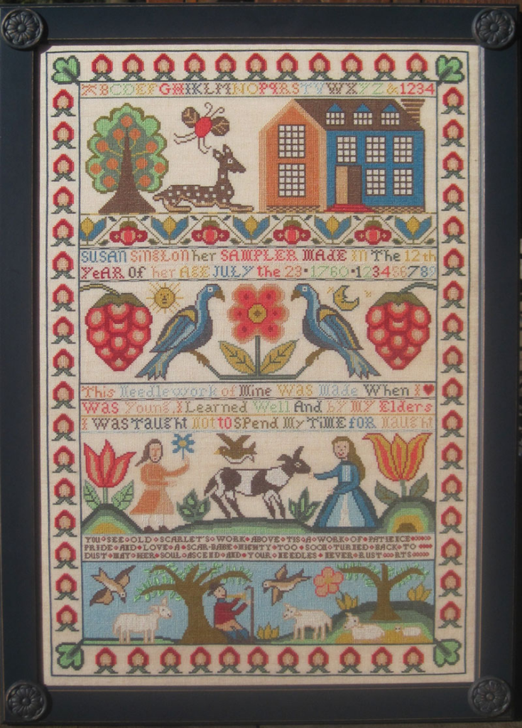 The Scarlet Letter Susan Singleton Cross Stitch Sampler Patterns  - Scarlet Letter Cross Stitch Patterns