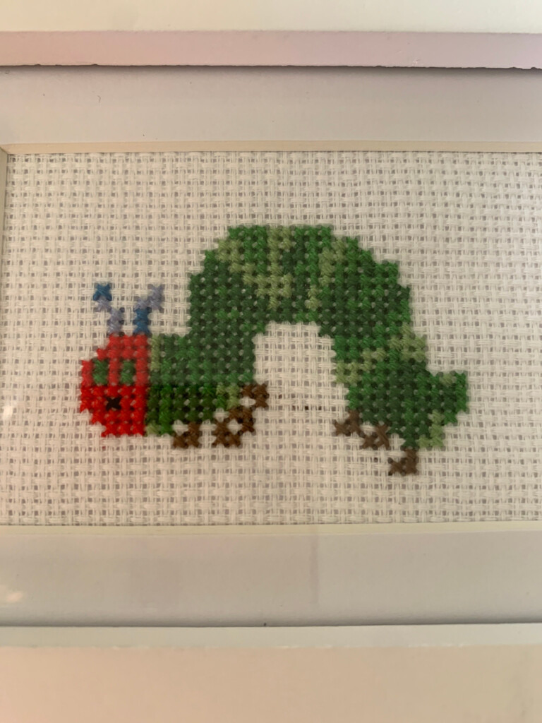 The Very Hungry Caterpillar Cross Stitch Picture Etsy - Hungry Caterpillar Cross Stitch Pattern