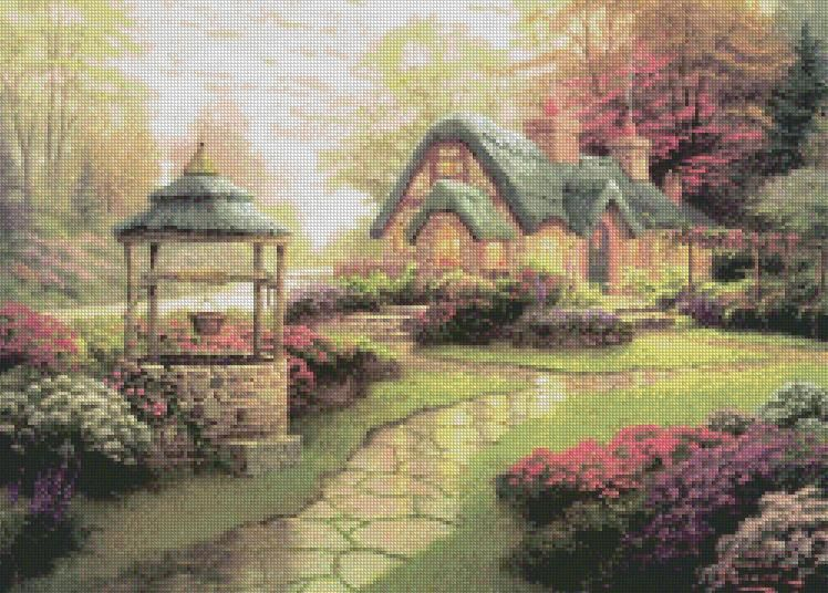 Thomas Kinkade Make A Wish Cottage Cross stitch Thomas Kinkade Cross  - Thomas Kinkade Cross Stitch Patterns Download