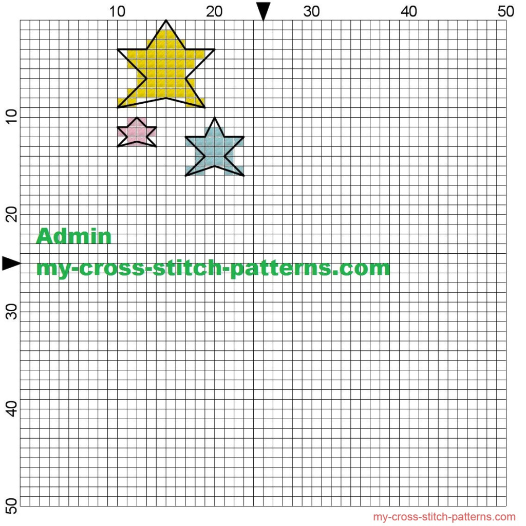 Three Small Stars Cross Stitch Patterns Free Cross Stitch Patterns  - Cross Stitch Small Star Pattern