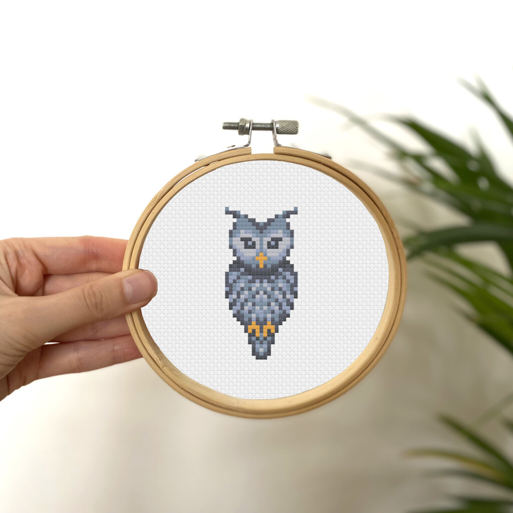 Tiny Cross Stitch Owl Mini Cross Stitch Bird Small Easy Etsy - Small Owl Cross Stitch Pattern