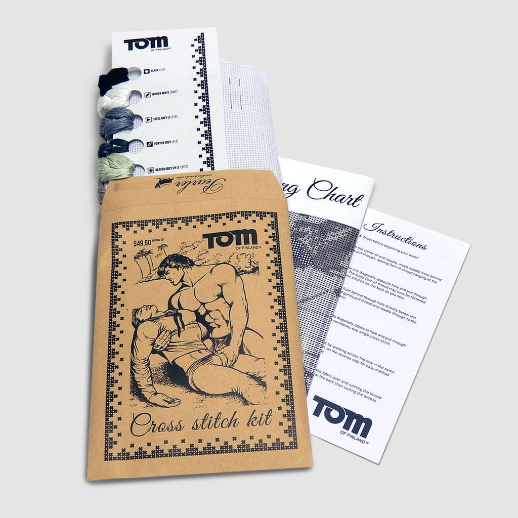 Tom Of Finland Limited Edition DIY Cross stitch Kit Cross Stitch Tom  - Tom Of Finland Cross Stitch Pattern