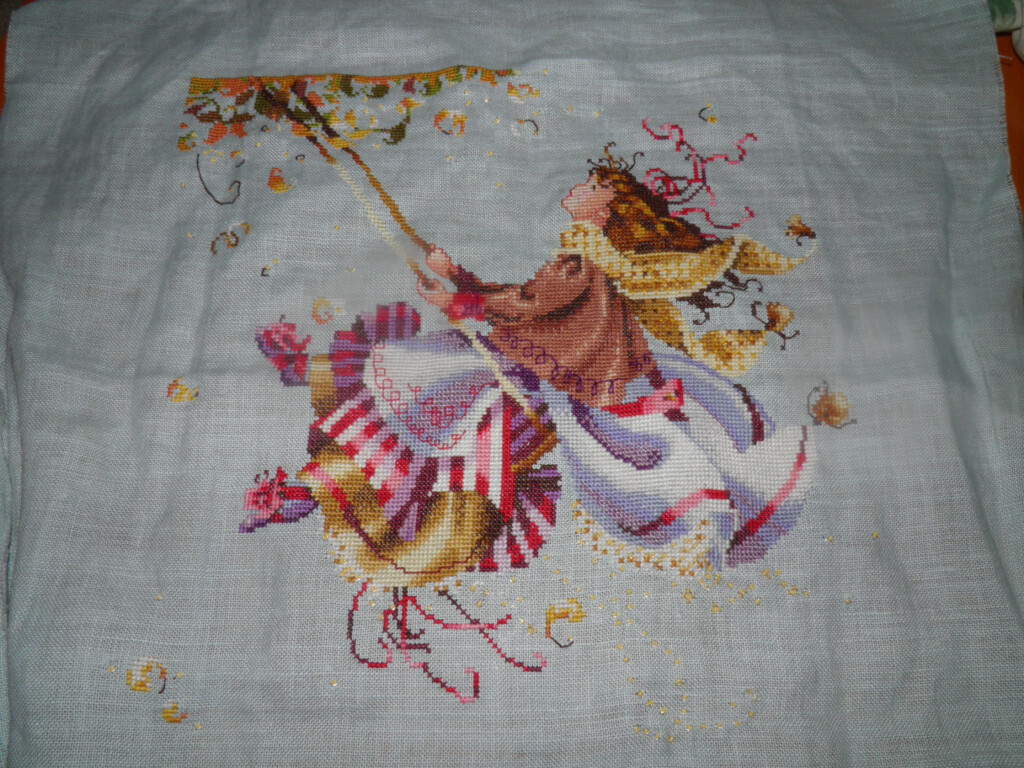 Touching The Autumn Sky Mirabilia Nora Corbett Beaded Cross Stitch  - Touching The Autumn Sky Cross Stitch Pattern