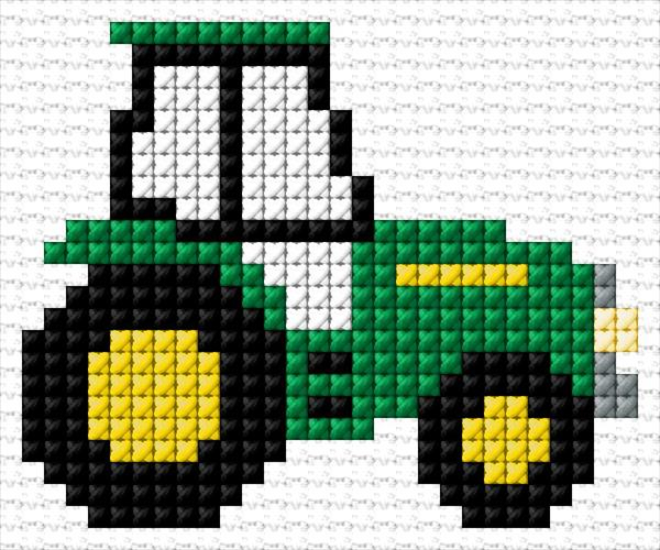 Tractor Cross Stitch Designs - Free John Deere Tractor Cross Stitch Pattern