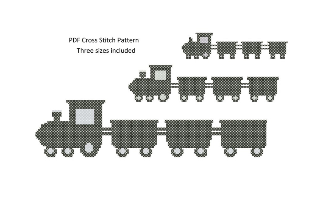 Train Cross Stitch Pattern Cross Stitch Patterns Counted Cross Stitch  - Counted Cross Stitch Train Patterns