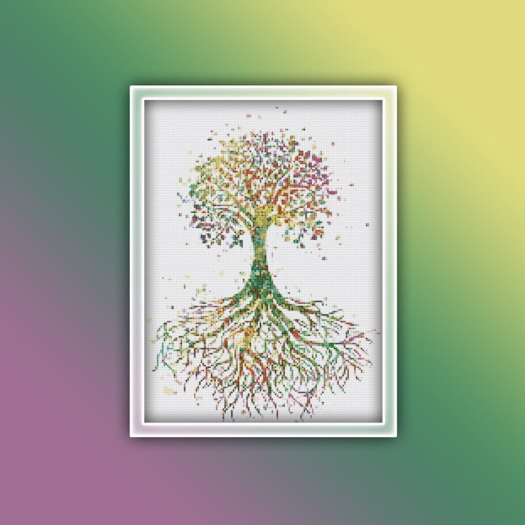 Tree Of Life Cross Stitch Pattern Instant PDF Download Tree Etsy - Printable Tree Of Life Cross Stitch Pattern Free