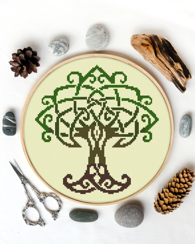 Tree Of Life Cross Stitch Pattern PDF Celtic Knot Counted Etsy - Printable Tree Of Life Cross Stitch Pattern Free