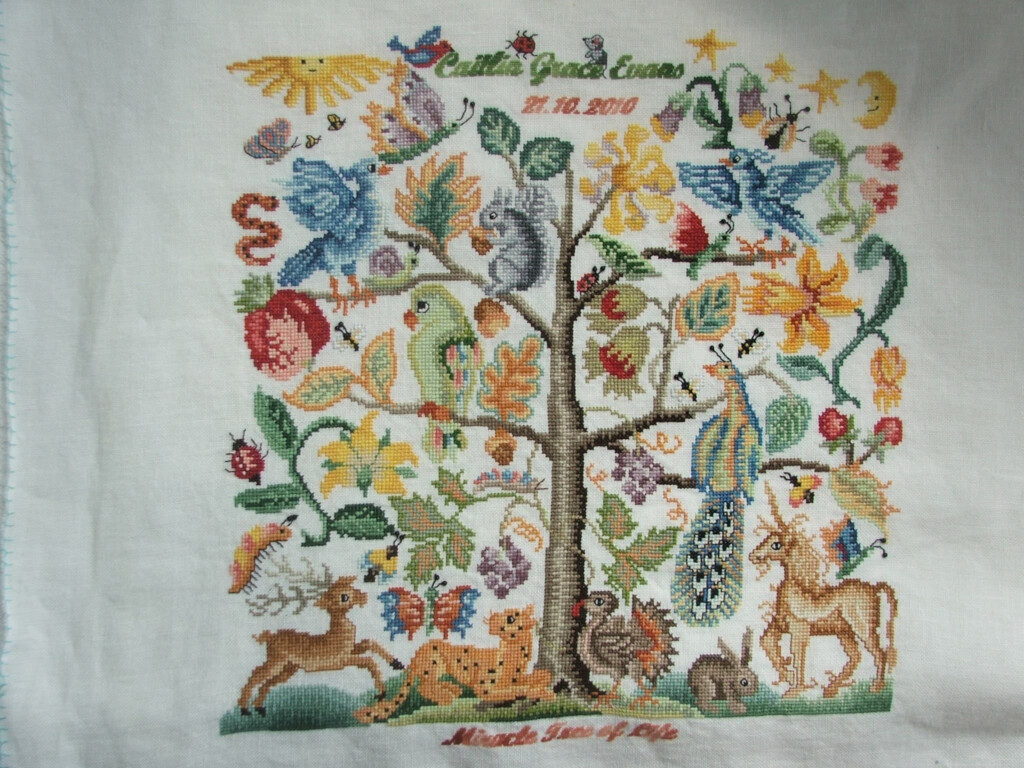 Tree Of Life Pattern By Vermillion Stitchery Made Into A Beautiful  - Printable Tree Of Life Cross Stitch Pattern Free