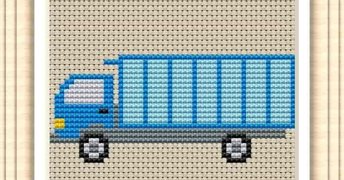 Truck Free And Easy Printable Cross Stitch Pattern Free Cross Stitch  - Free Truck Cross Stitch Patterns