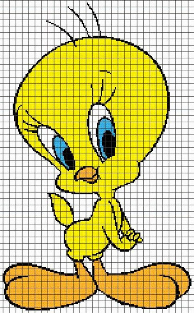 TWEETY BIRD Graphghan Pattern Craftsy Cross Stitch Cross Stitch  - Tweety Bird Cross Stitch Pattern